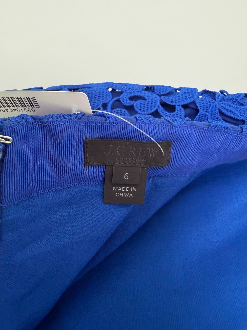 J.CREW COLLECTION Liola Guipure Lace Overlay Pencil Skirt in Electric Blue E9754 - Picture 5 of 10